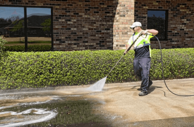 commercial concrete cleaning in grapevine